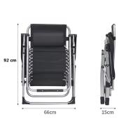 Silla tumbona hamaca plegable Reclinable de gravedad cero y resistente para Playa Patio Jardín Camping al Aire Libre, Carga Max.150 kg - Kmt Style - details 3
