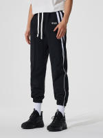 Lightweight Sweatpants for Men Casual Long Trousers with Elastic Waistband And Two Pockets Stripes Design Midweight Polyester Ankle-Length Pants - details 6