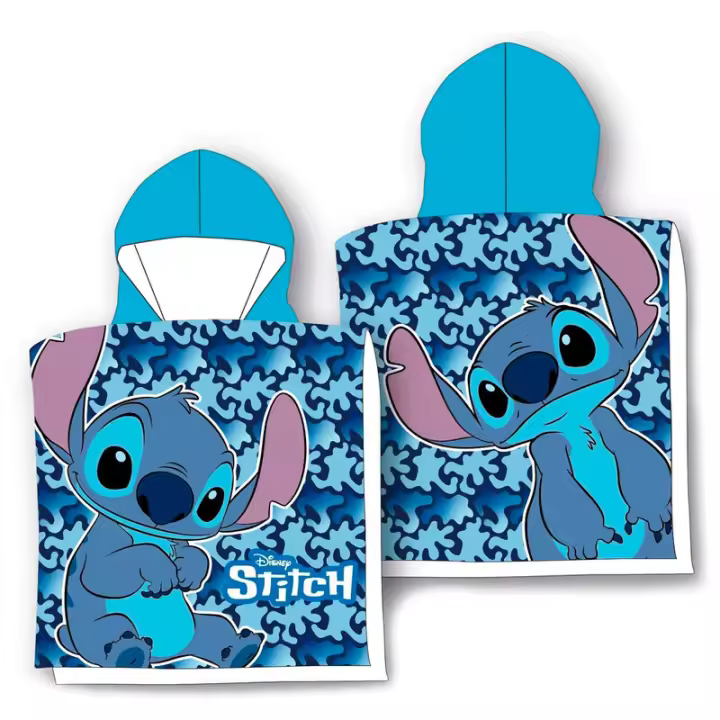 Toalha poncho de microfibra Disney Stitch - 1
