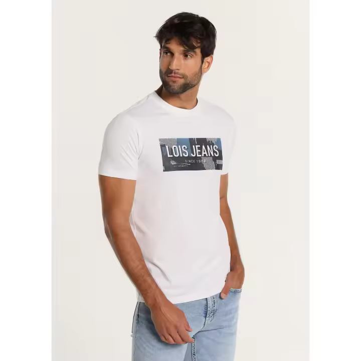 LOIS JEANS - Camiseta de manga corta con grafica patchwork - 1