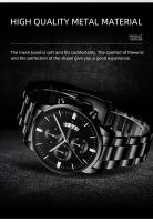 Reloj De Pulsera De Lujo Para Hombre En Acero Inoxidable Negro Con Calendario Reloj De Cuarzo Moda Casual Cronógrafo Reloj Hombre - details 2