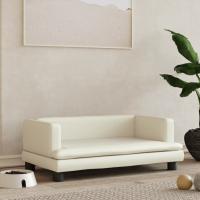 vidaXL Cama para perros de cuero sintético 80x45x30 cm Color Capuchino,  Crema,  Gris y mas - details 1