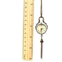 Reloj De Bolsillo Retro Con Cuerda De Ganchillo Cadena De Collar Para Suéter Joyería Regalos Movimiento De Cuarzo Numerales Romanos - details 4