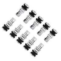 Kit De Valvulas De Neumáticos Para Coche Moto Y Camión 10pcs Con Cierre Antipolvo Acero Metálico Corto Estilo Tubo Sin Goma - details 3