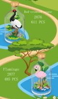 Mini Bloques De Construcción 3D Serie Pájaro Bonito Modelo De Perro Corriente Juguetes Kawaii Para Niños Regalos Micro Bloques - details 3