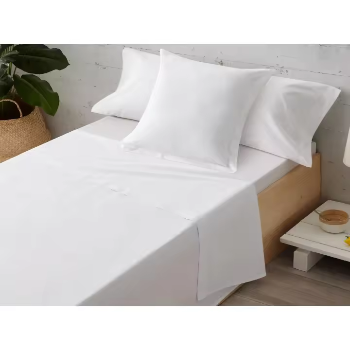GO-GO Juego de sábanas blancas 100% algodón de 144 hilos. No son de importación. Fabricación nacional. Medidas cumplidas. - 1