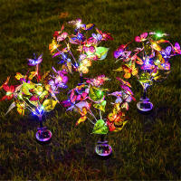 Lámpara De Piso Solar LED Con Mariposas Para Jardín Villa Camping Fiesta Decoración Luz De Escenario Exterior Paisaje - details 1
