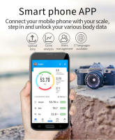 Escala De Peso Bluetooth Escamas Inteligentes Electrónicas BMI Análisis De Composición Precisión Alta Baño Negro Con Batería Medidor De Grasa Corporal - details 9