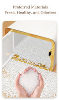 Bandeja De Basura De Lujo Nórdica Dorada 12/15L Con Tapa Para Cocina Y Baño Estilo Press Tipo Material ABS Rectangular - details 9
