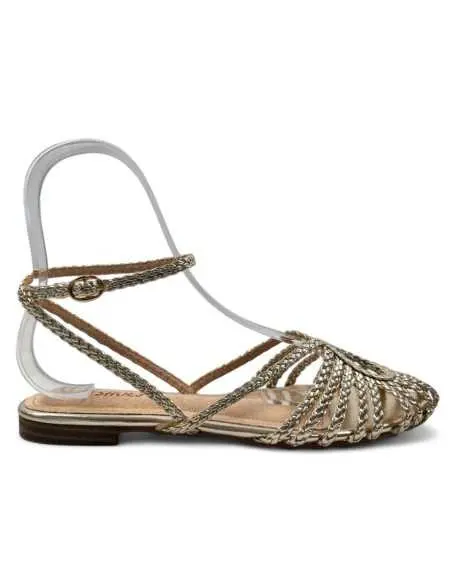 TIMBOS - Sandalia Plana Mujer Oro 129865 - 1