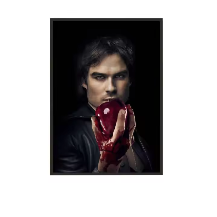 Póster Adhesivo Damon Salvatore the Vampire Diaries Arte De Pared Impermeable Para Decoración De Habitación Bar Moderno - 1