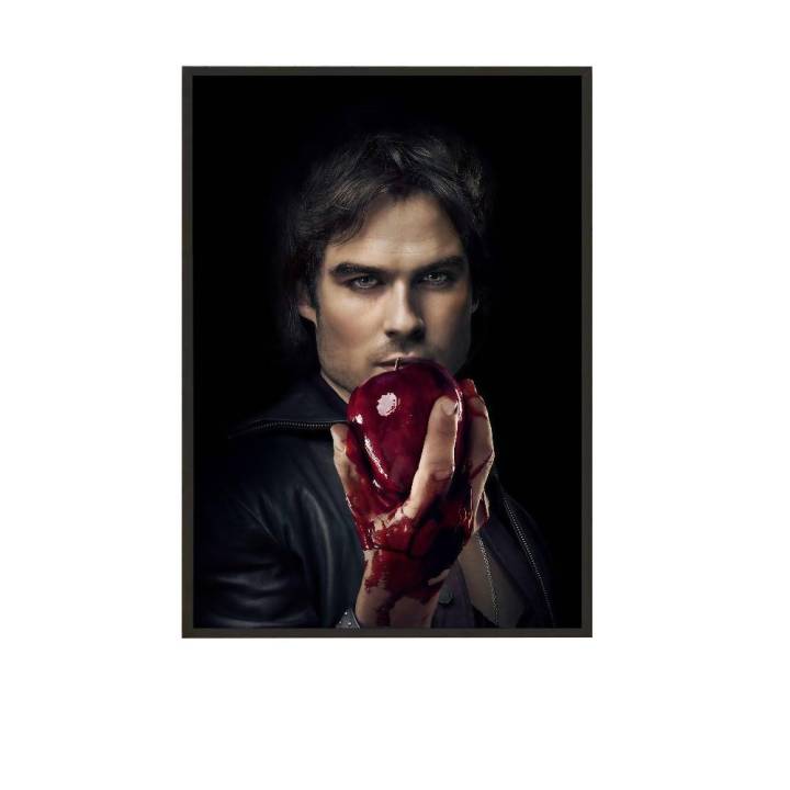 Póster Adhesivo Damon Salvatore the Vampire Diaries Arte De Pared Impermeable Para Decoración De Habitación Bar Moderno