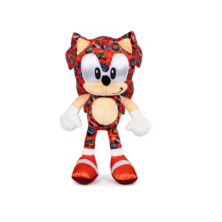Peluche Sonic Mix Comic Sonic the Hedgehog 30cm,para ninos,rey,regalo,cumpleano,colecionista - 1