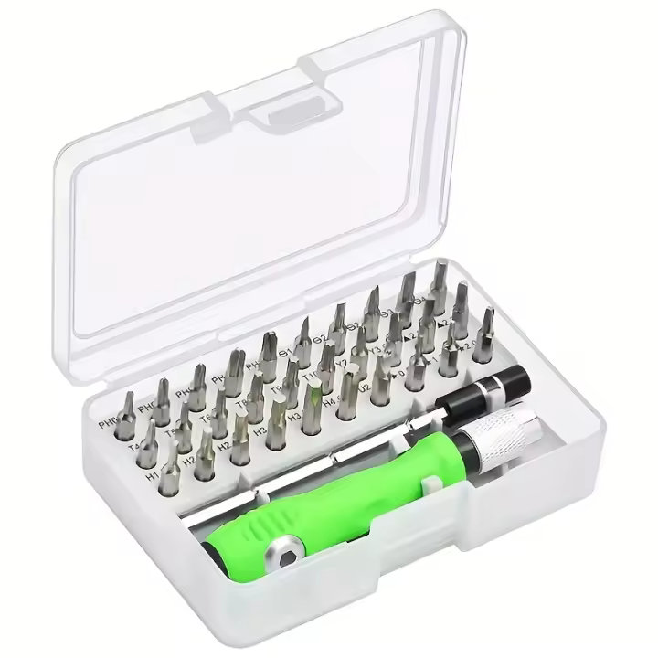 AIRAJ Set De Destornilladores De Precisión 32 En 1 Multiusos Para Móviles Y Laptops Kit De Mantenimiento Con Bits Magnéticos Mini - 1