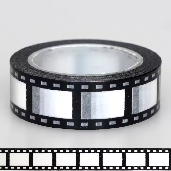 Cinta De Papel Washi Para Scrapbooking Y Decoración DIY 10M*15mm Estilo Japonés Con Borde Negro Y Blanco Doble Estilo - 1