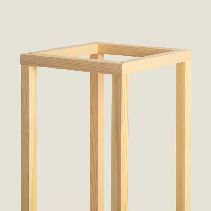 Ledkia Lámpara de Pie de Madera Coba - Diseño Nórdico-vintage para Iluminar Tu Hogar - 1