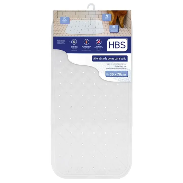UD - Alfombra de Baño Antideslizante Rectangular 36x97 cm – Goma Resistente 880g | Seguridad y Comodidad para Ducha y Bañera - 1