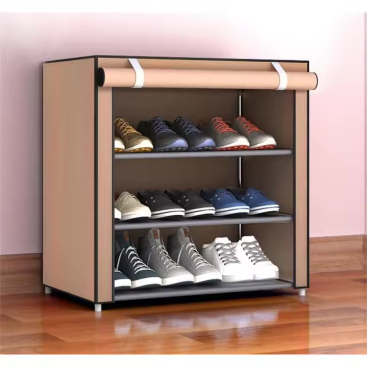 Zapatero con cubierta de tela, estantes Organizadores de calzado de 4 - 10 niveles, amario estante organizador de zapatos, PARA 9 -27PARES ZAPATOS - 1