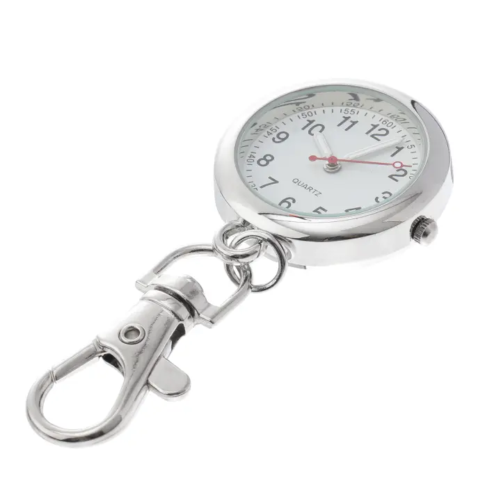 Lanyard De Enfermera Con Cierre De Mochila Material De Acero Inoxidable Llavero Para Mujeres Colgante De Reloj Cuadrilátero - 1
