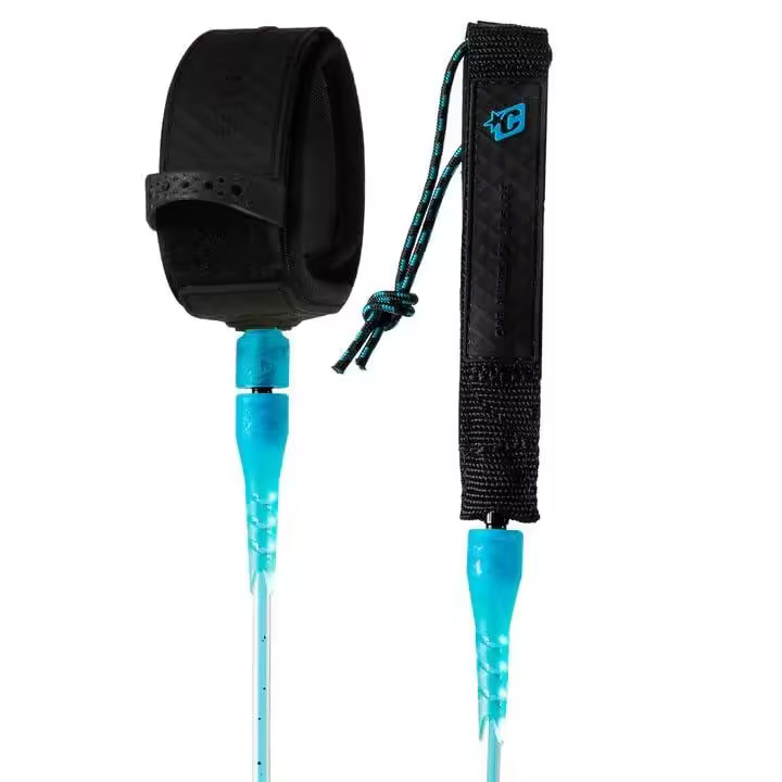 Creatures surf leash invento - Reliance Comp Cyan speckle black 6ft 6mm - 1