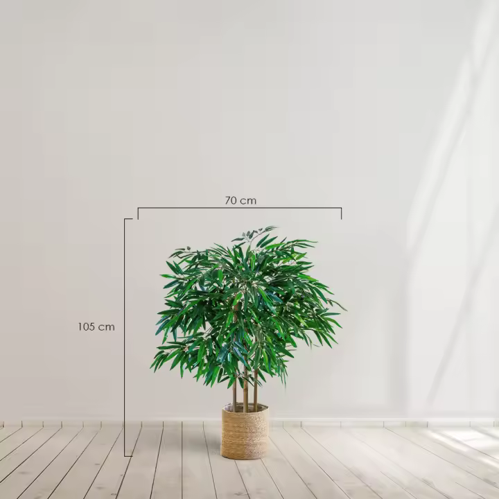 Planta artificial MAIA SHOP Bambú Artificial árbol. Decoración hogar. Decoración oficina, hoteles, eventos, bodas. Disponible en varios tamaños: Altura de 105 cm, 150 cm, 180 cm y 190 cm - 1