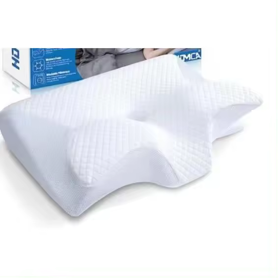 Almohada Cervical de Espuma Viscoelastica, Almohada Ortopedica para Soporte de Cuello, Almohadas Ergonómico para Dormir de Lado y Boca Arriba, 70 x 40 x 8.5/14cm - 1