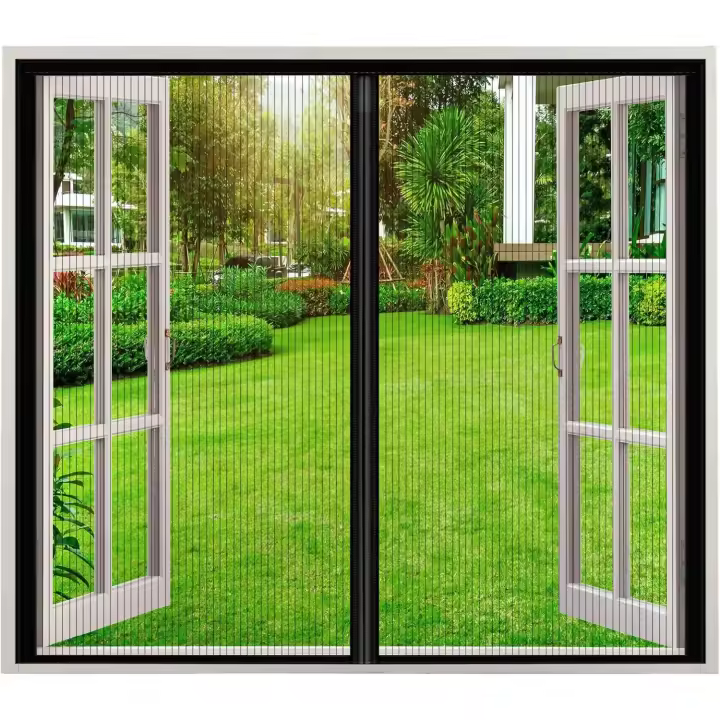 Mosquitera Ventana Magnetica Negro, Cortina Mosquitera Magnética para Ventanas, Cierra Automá Ticamente y es FáCil de Instalar, 115x100CM Anti-Mosquito Mosquitera de Ventana - 1