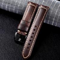 Correa De Reloj De Cuero Genuino De Alta Calidad Para Hombres Y Mujeres Compatible Con Huawei Watch GT 4 46mm Tamaño 20mm 22mm 24mm Desmontaje Rápido - details 9