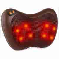 Almalux® Cojín Masajeador Shiatsu 4D con Calor 8 Nodos Masaje Cervical Espalda Coche y Hogar Portátil Viaje Relajante - details 0