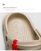 Sandalias Transpirables Para Hombre Y Mujer Pantuflas De Hogar Moda Exterior Zapatillas De Jardín Pareja Zapatos De Agua Negro Blanco - details 6