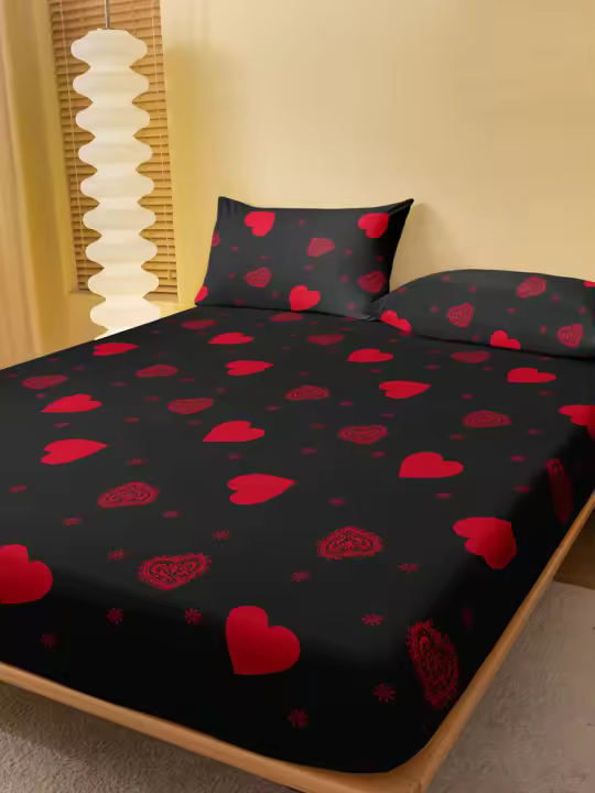 Edredón De Cama Estampado De Amor Para Hombres Y Mujeres Estilo Simple Y Moda Adecuado Para Todas Las Estaciones Uso En Hogar Hotel - 1