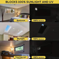 Cortinas Portátiles De Bloqueo De Ventanas Fabricadas En Tela Negra Desmontables Para Viajes DIY Bloquean La Privacidad Y El Sol - details 5