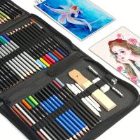 Set De Dibujo 76 Piezas Kit De Bocetos Incluye Libro De Pintura Acuática Colores Metálicos Y Herramientas De Dibujo Para Artistas Principiantes Y Profesionales - details 2