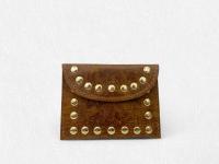 Monedero,Cartera, Tarjetero de Cuero Para Mujer con tachuelas Metálico de Piel cuero, Detalles Brillantes,¡Diseño con detalles punk/rock,El Accesorio Más COOL,Bling del 2025!" - details 6