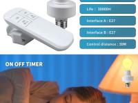 Soporte De Luces E27 Con Control Remoto Inalámbrico Para Bombillas LED Base De Lámpara Colgante Con Timer Inteligente Para Ceilinador - details 5
