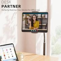MEJORADA Soporte de Suelo Ajustable para Tablet y Móvil 135cm – Base Metálica Antideslizante, Brazo Flexible 360°, Compatible con iPad y Smartphone - details 0
