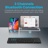 Teclado Bluetooth Plegable Recargable Jomaa Con Touchpad Para Tablet iPad Soporte De Lenguajes Hebreo Coreano Ruso Compatible Con Laptop Y Tablet - details 2