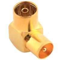 Banner - Adaptador antena coaxial macho - hembra en angulo recto