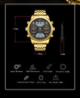 Reloj De Moda YATSSO Para Hombres Lujo Deportivo Cronógrafo Resistente Al Agua 5ATM Correa De Acero Inoxidable Quart Reloj De Pulsera - details 1