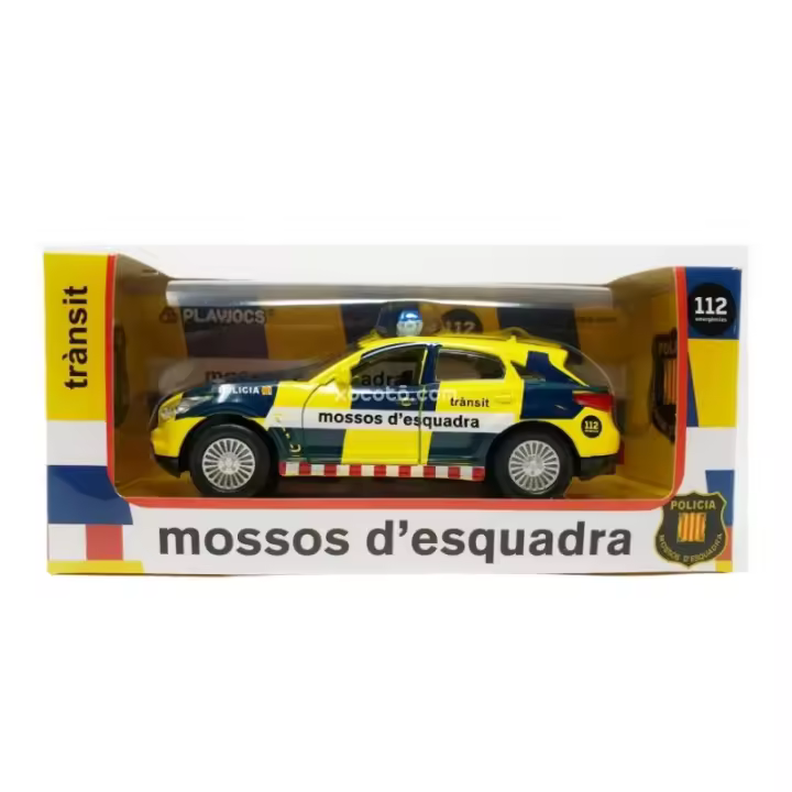Coche Mossos D'Esquadra Trànsit Metálico - Maqueta de vehíclo en miniatura, metálico, puertas abatibles - Escala 1:35 - xocoto - 1