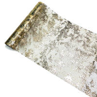 Mantelera Dorada Para Boda Y Fiestas Decoración De Mesa Con Malla De Oro Y Lentejuelas Plateadas Roll Thinn Thin Para Mesa De Comedor - details 17