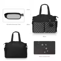 Bolsa de Pañales para Bebé de Gran Capacidad Bolsa de Maternidad Impermeable Multifuncional Portátil para Cuidado del Bebé Material de Poliéster - details 16