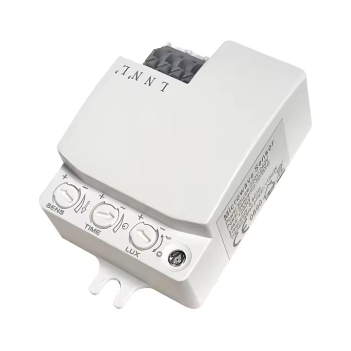 LED ATOMANT Detector de movimiento por radar HF 5.8 GHz, con sensor lumínico regulable, alcance 10 m, diseño invisible, instalación en el interior de plafones, ideal para controlar luces LED de forma automática, eficiente y segura - 1