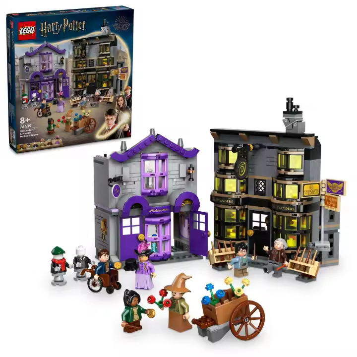 LEGO 76439 Harry Potter: Ollivanders y Túnicas de Madame Malkin, Set de Construcción del Callejón Diagon con Detalles Icónicos, Perfecto para Fans de la Magia y el Mundo de Harry Potter - 1