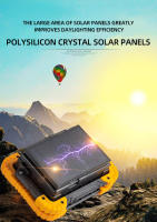 Lámpara De Trabajo Solar Portátil Super Brillante 4 COB 3000LM Flashlight Con Panel Solar Para Camping Al Aire Libre Emergencias Faro De Inundación - details 2