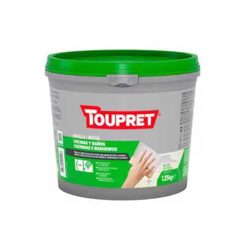 Toupret MASILLA CUBRE AZULEJOS COCINAS Y BAÑOS TOUPRET 1,25 KG - 1