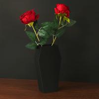Vaso De Decoración Minimalista De 3D Impreso Estilo Clásico Negro Para Flores Secas Y Ossuary Innovador Arte Decorativo - details 1