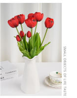 Nueva Flor Artificial Tulipán Multiflorido Suave Y Adhesiva 40cm Toque Real Para Decoración De Hogar Y Sala De Estar - details 6