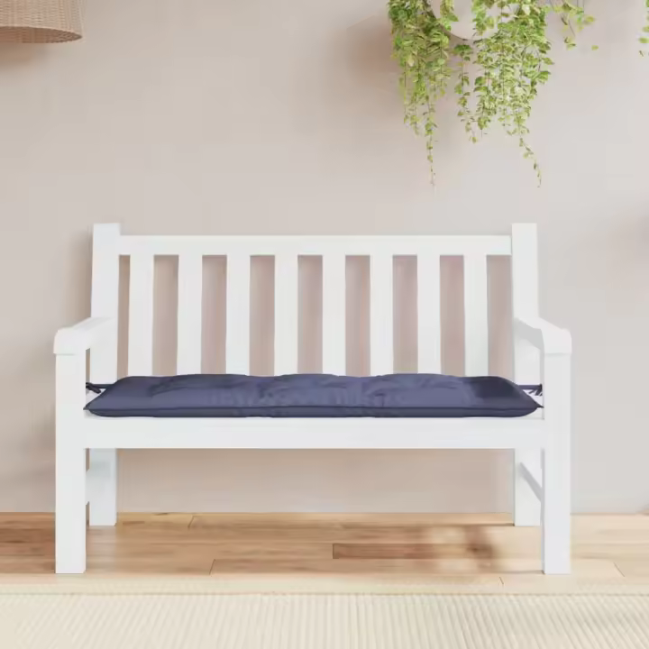 vidaXL Cojín para banco de jardín tela Oxford azul marino 120x50x7 cm - 1