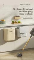 Basurero Colgante Con Tapa Gran Capacidad Para Cocina Ecológico Y Práctico Bins De Residuos De Pared Montado Basura - details 0